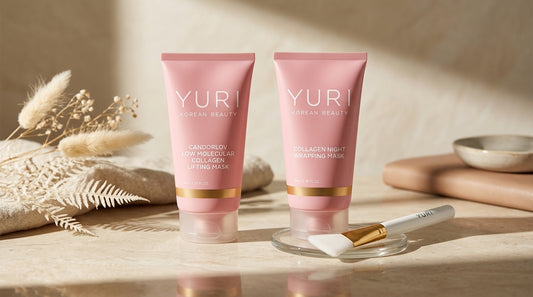 Candorlov low molecular collagen lifting mask vs YURI Beauty comparison